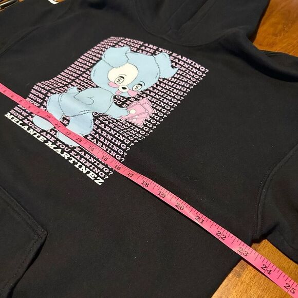 Melanie Martinez How Much Are You Earning Hoodie bunny Rare HTF black Graphic L - Picture 8 of 9